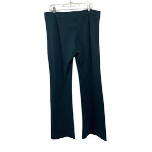 W by Worth Women’s Ponte Knit Mid Rise Boot Cut Leg Forest Green Trouser Size 14